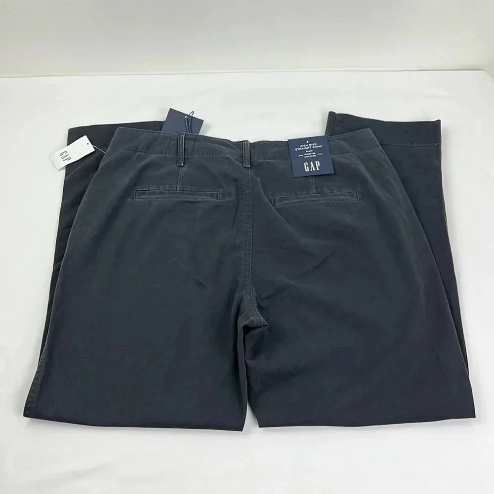 Gap‎ New Women’s 8 High Rise Straight Khaki Ankle Pant - Picture 3 of 10